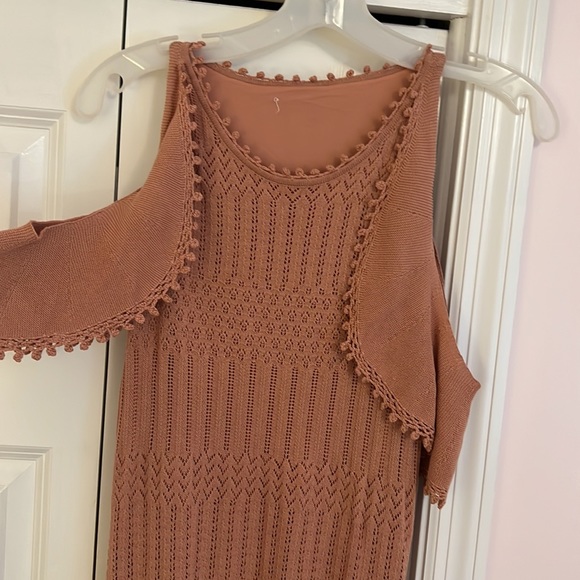 JONATHAN SIMKHAI Crochet Handkerchief Hem Dress XS - Picture 4 of 7